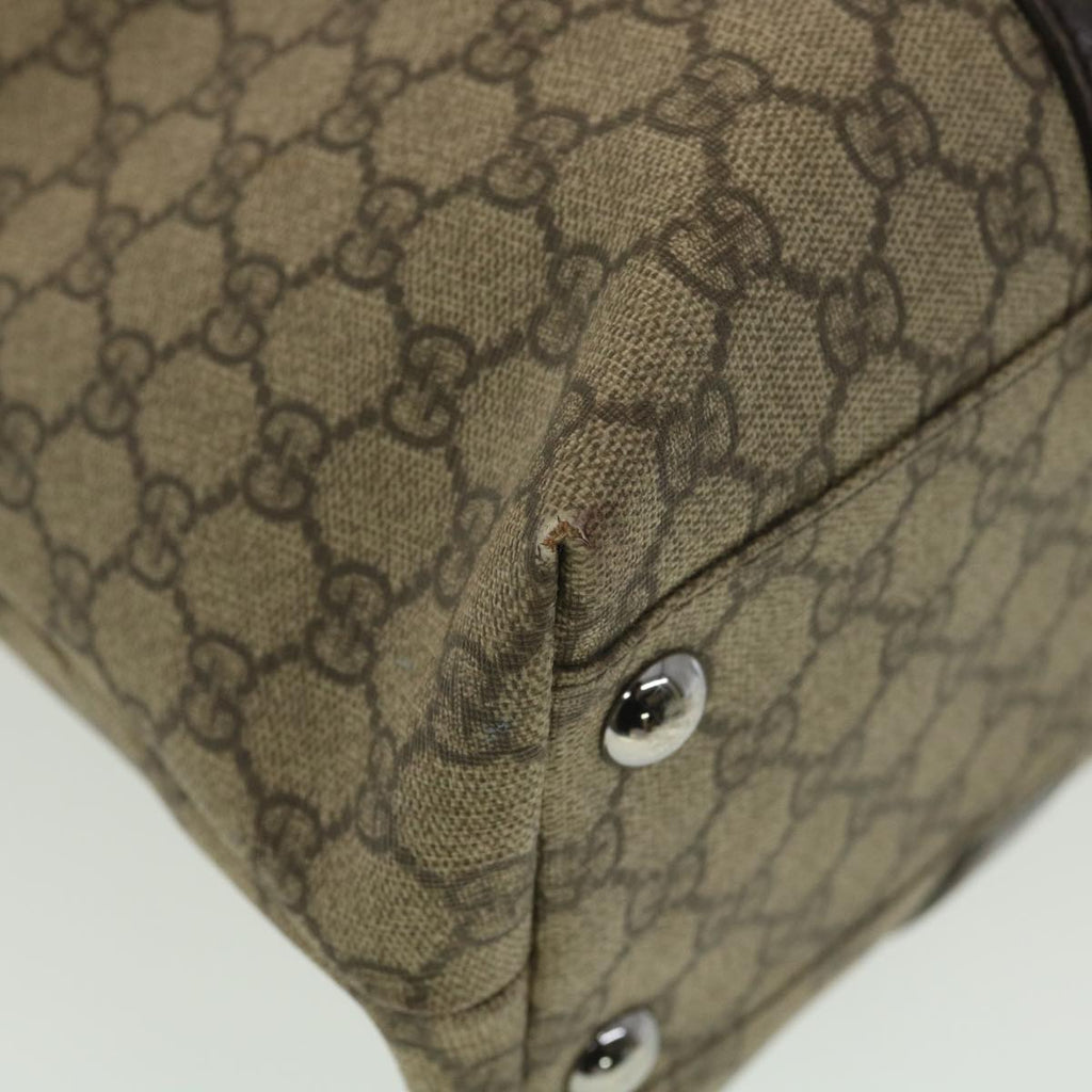 GUCCI GG Canvas Shoulder Bag PVC Leather Beige 114288 ro896