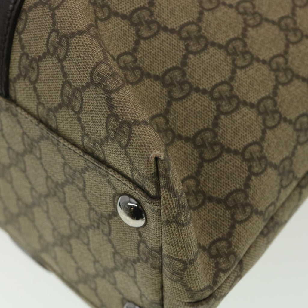 GUCCI GG Canvas Shoulder Bag PVC Leather Beige 114288 ro896
