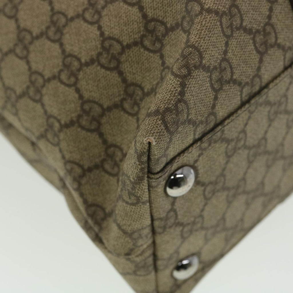 GUCCI GG Canvas Shoulder Bag PVC Leather Beige 114288 ro896