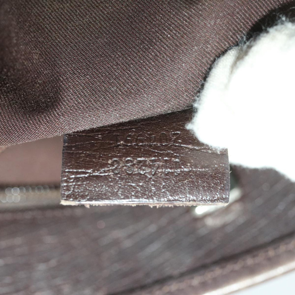 GUCCI GG Canvas Shoulder Bag PVC Leather Beige 114288 ro896