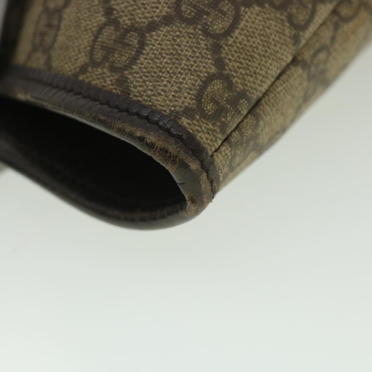 GUCCI GG Canvas Shoulder Bag PVC Leather Beige 114288 ro896