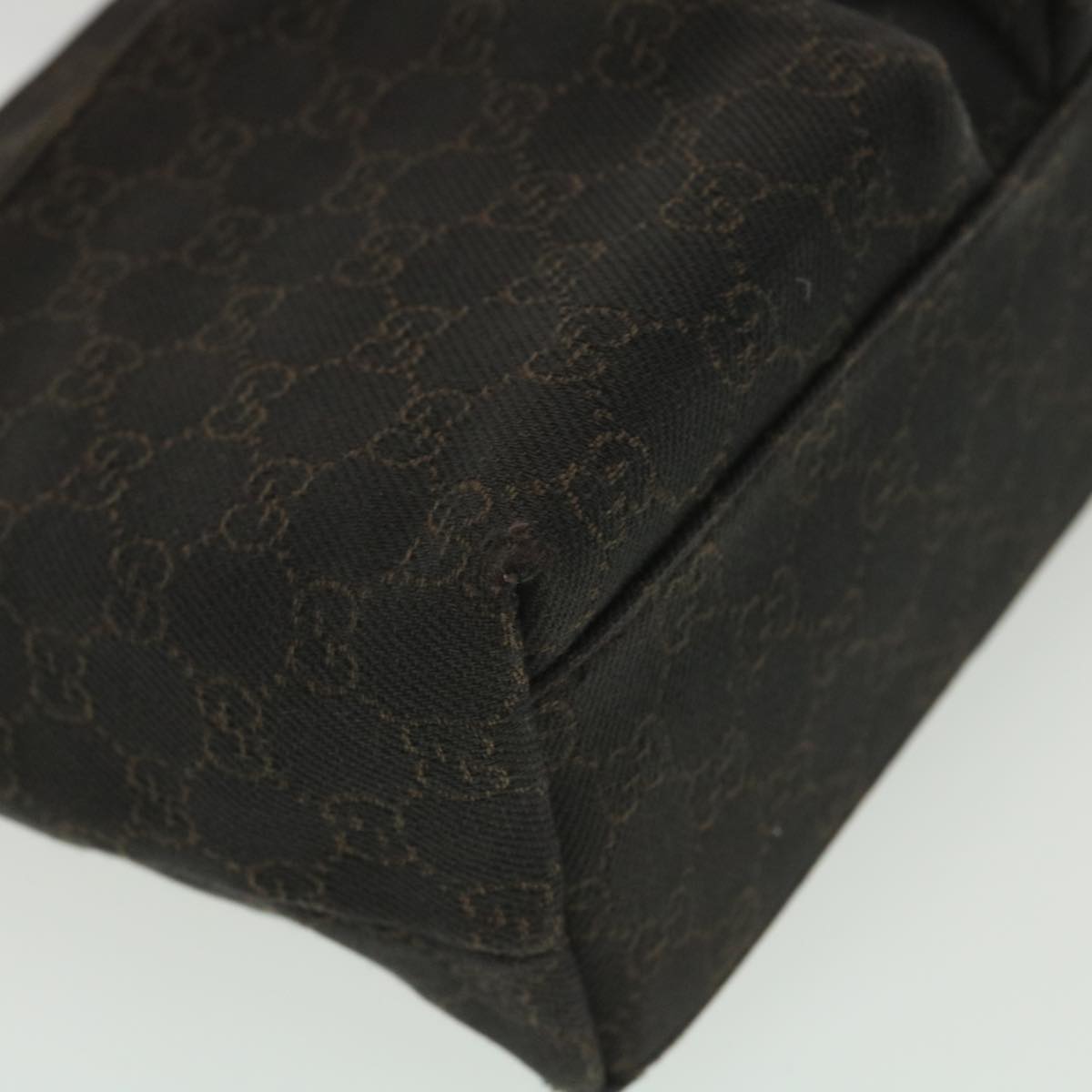 GUCCI GG Canvas Hand Bag Dark Brown 105650 ro900