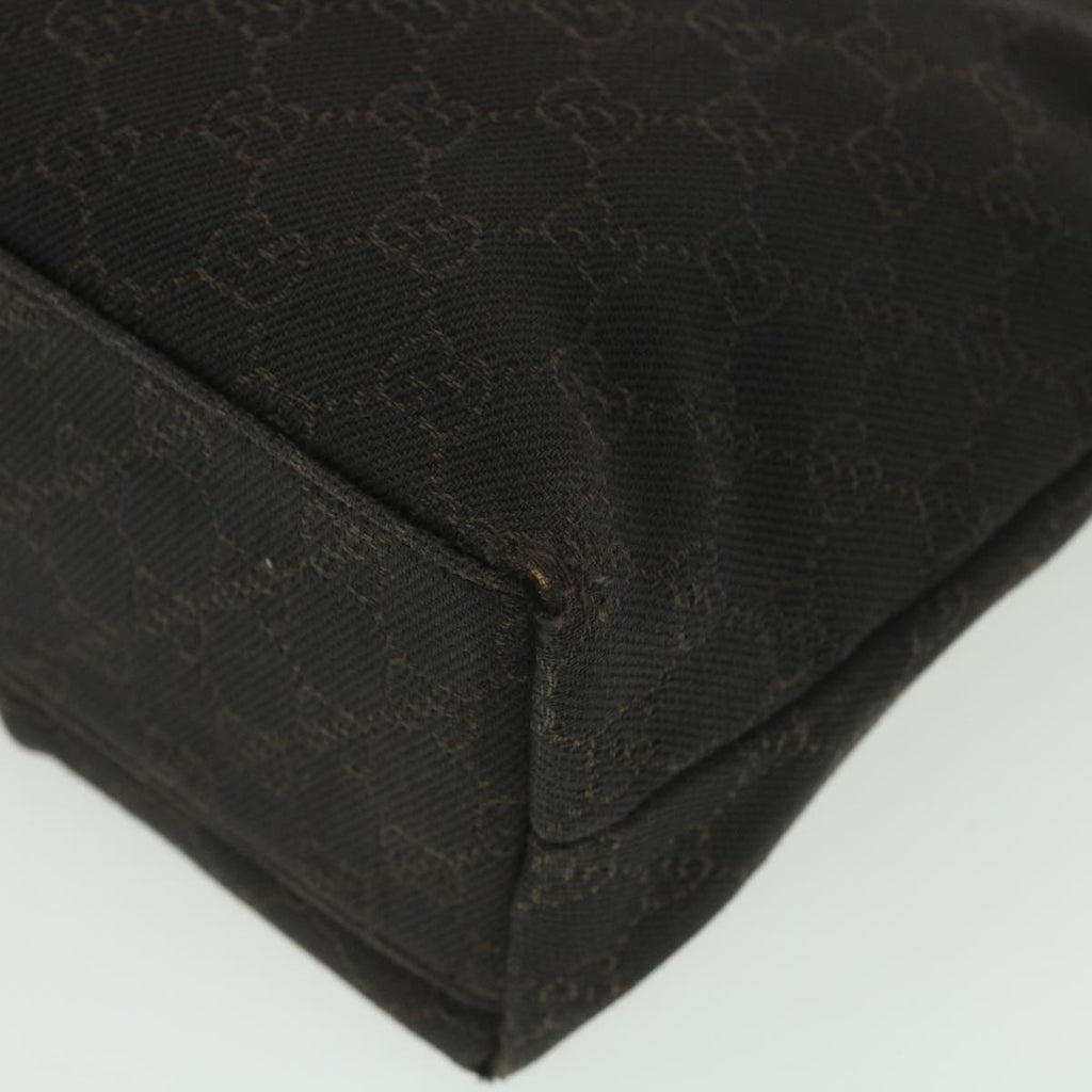 GUCCI GG Canvas Hand Bag Dark Brown 105650 ro900