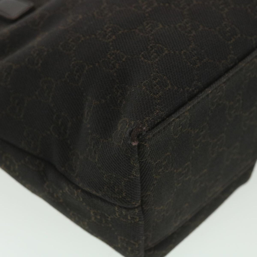 GUCCI GG Canvas Hand Bag Dark Brown 105650 ro900