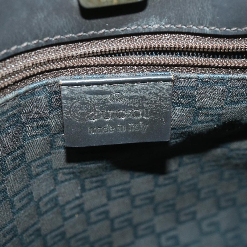 GUCCI GG Canvas Hand Bag Dark Brown 105650 ro900
