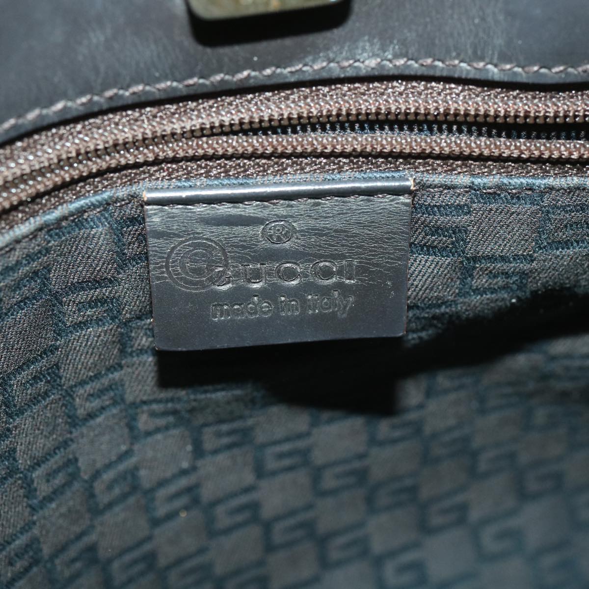 GUCCI GG Canvas Hand Bag Dark Brown 105650 ro900