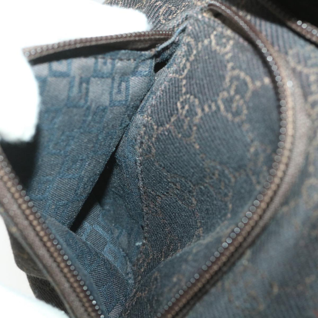 GUCCI GG Canvas Hand Bag Dark Brown 105650 ro900