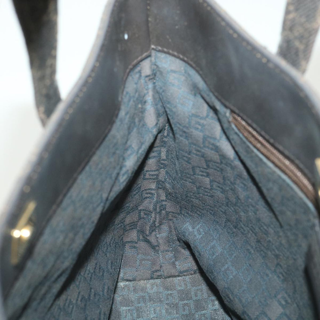 GUCCI GG Canvas Hand Bag Dark Brown 105650 ro900