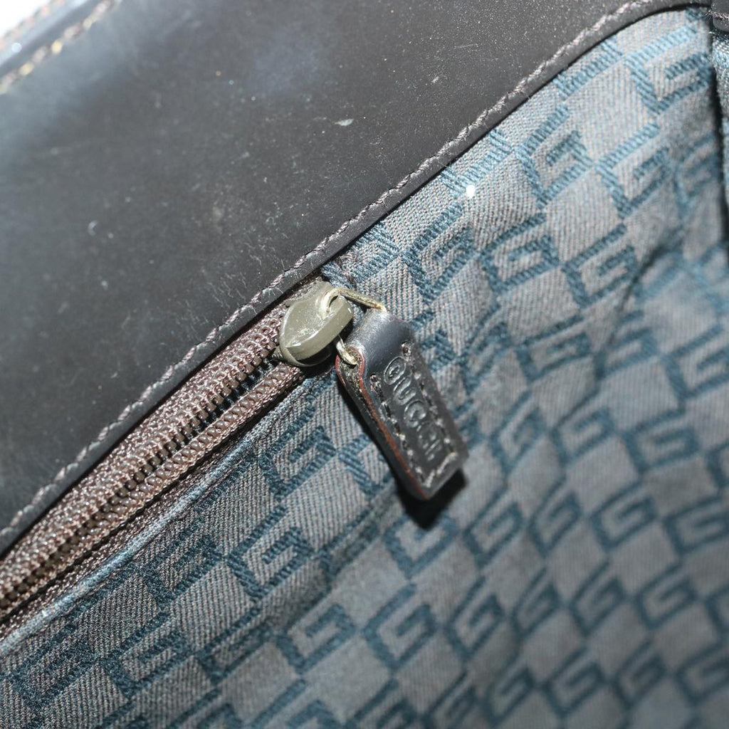 GUCCI GG Canvas Hand Bag Dark Brown 105650 ro900