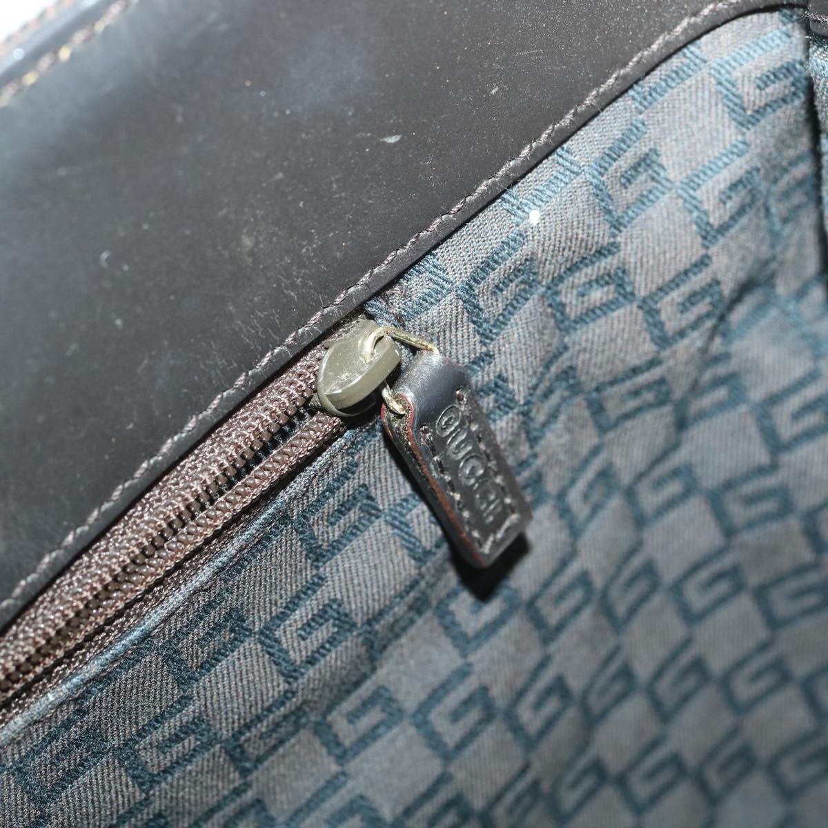 GUCCI GG Canvas Hand Bag Dark Brown 105650 ro900