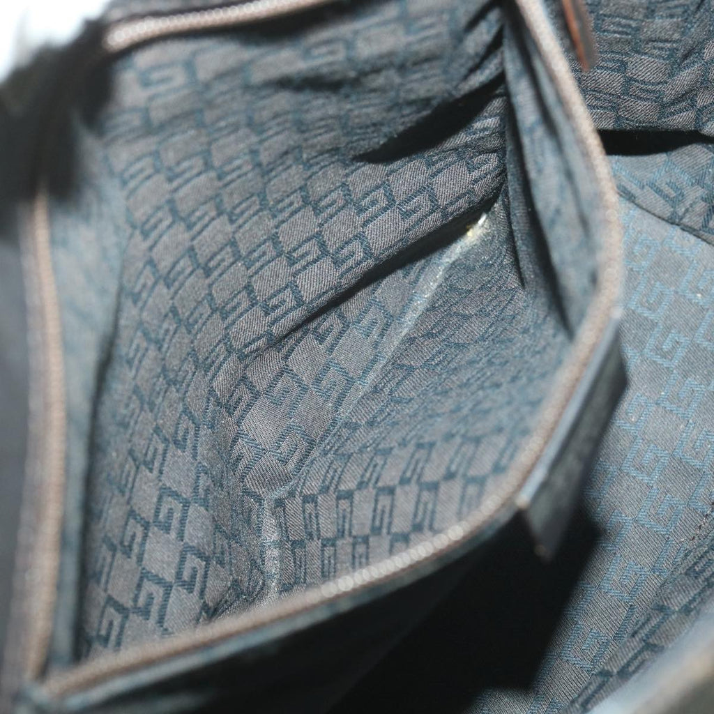 GUCCI GG Canvas Hand Bag Dark Brown 105650 ro900