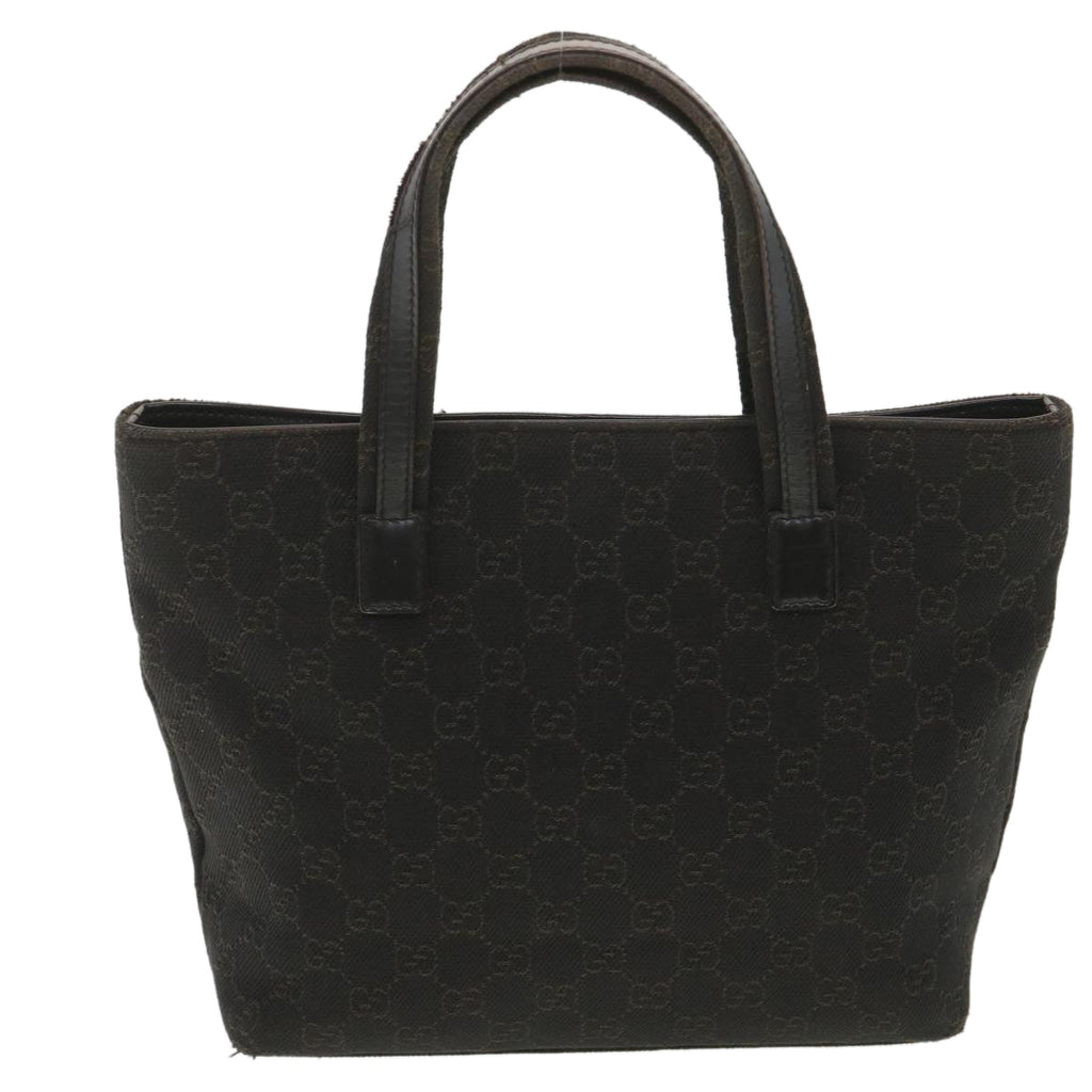 GUCCI GG Canvas Hand Bag Dark Brown 105650 ro900
