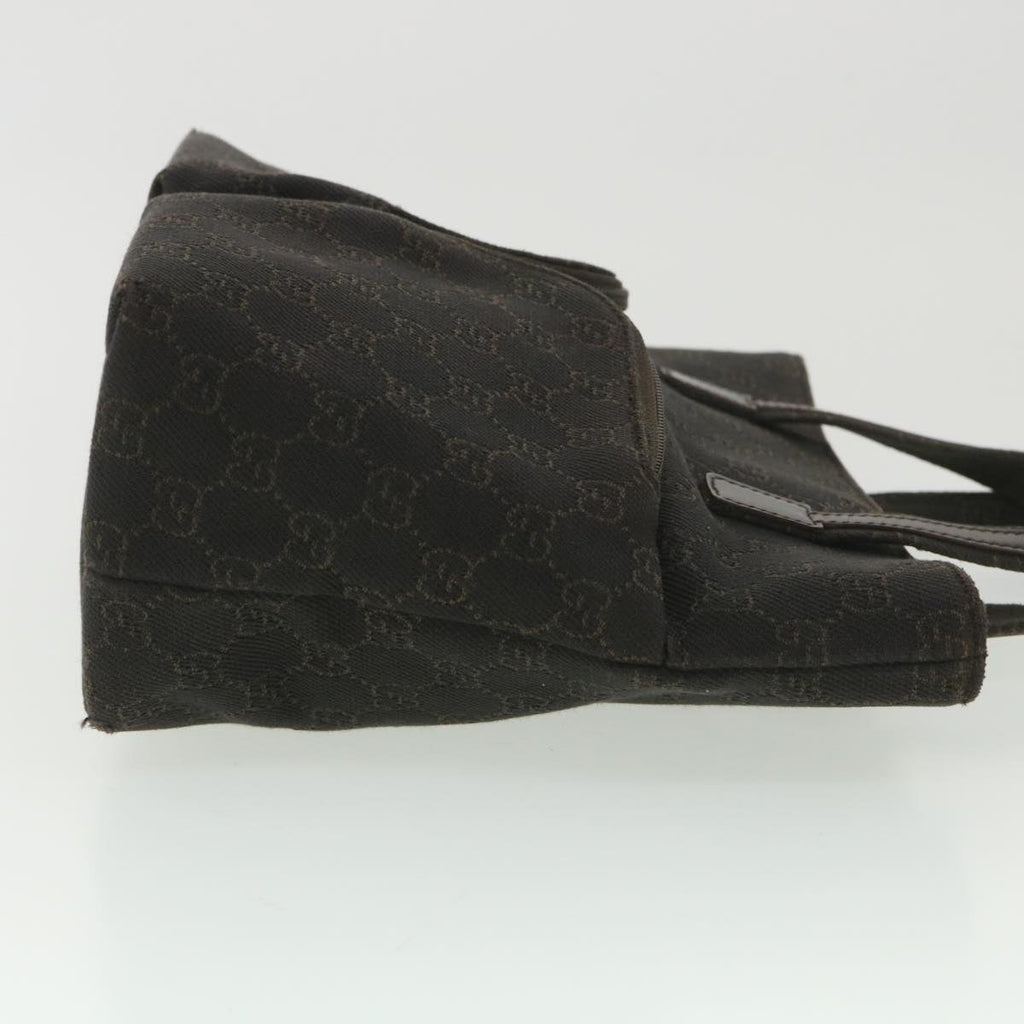GUCCI GG Canvas Hand Bag Dark Brown 105650 ro900