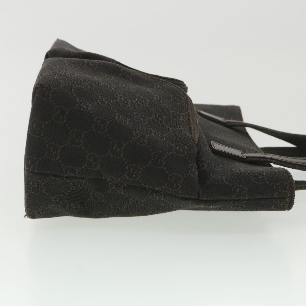 GUCCI GG Canvas Hand Bag Dark Brown 105650 ro900