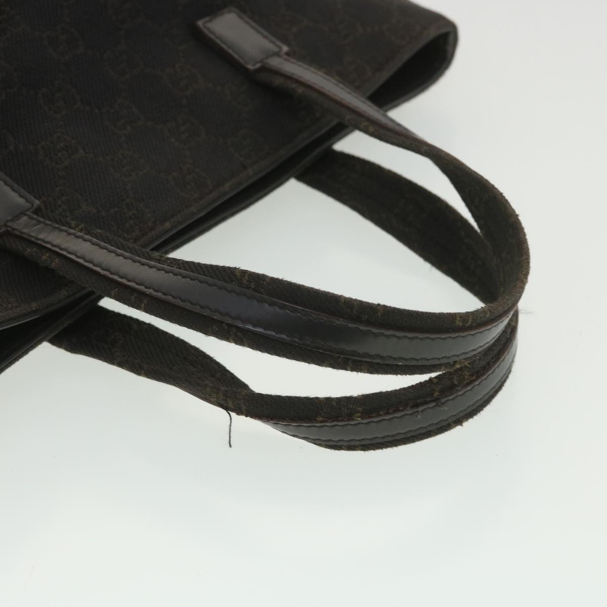 GUCCI GG Canvas Hand Bag Dark Brown 105650 ro900