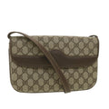 GUCCI GG Canvas Shoulder Bag PVC Leather Beige 0041060024 ro902