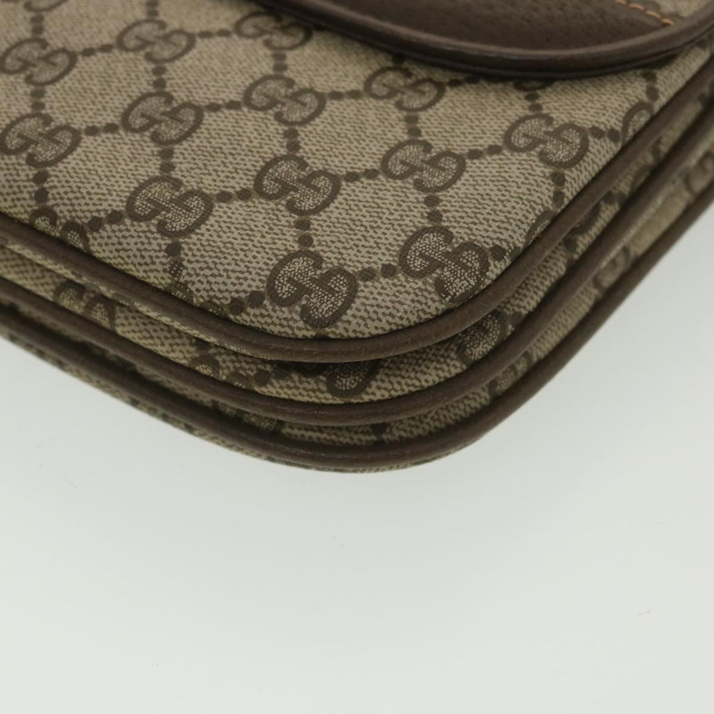 GUCCI GG Canvas Shoulder Bag PVC Leather Beige 0041060024 ro902