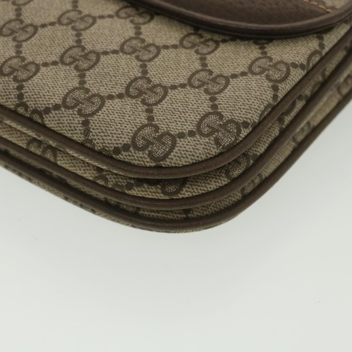 GUCCI GG Canvas Shoulder Bag PVC Leather Beige 0041060024 ro902