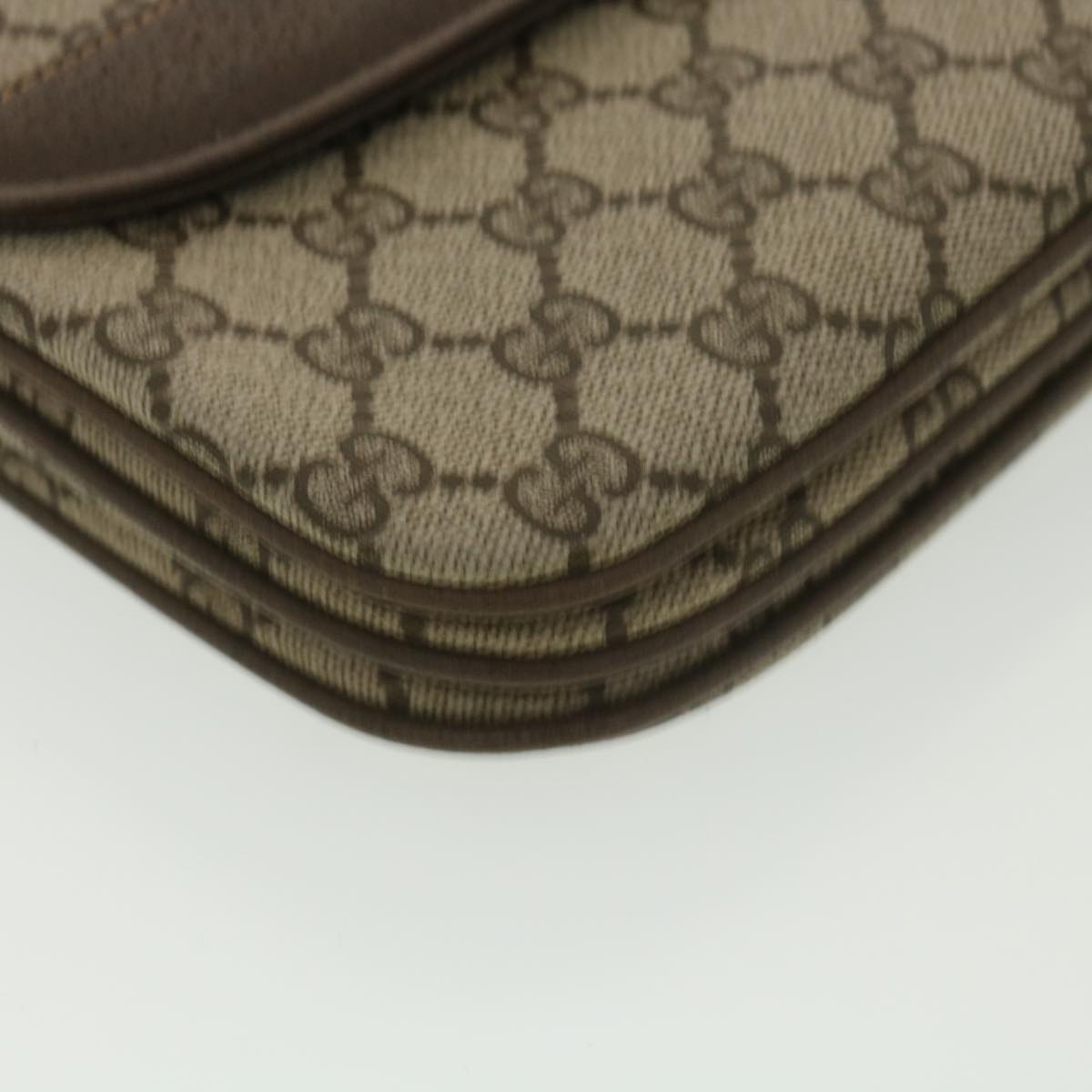 GUCCI GG Canvas Shoulder Bag PVC Leather Beige 0041060024 ro902