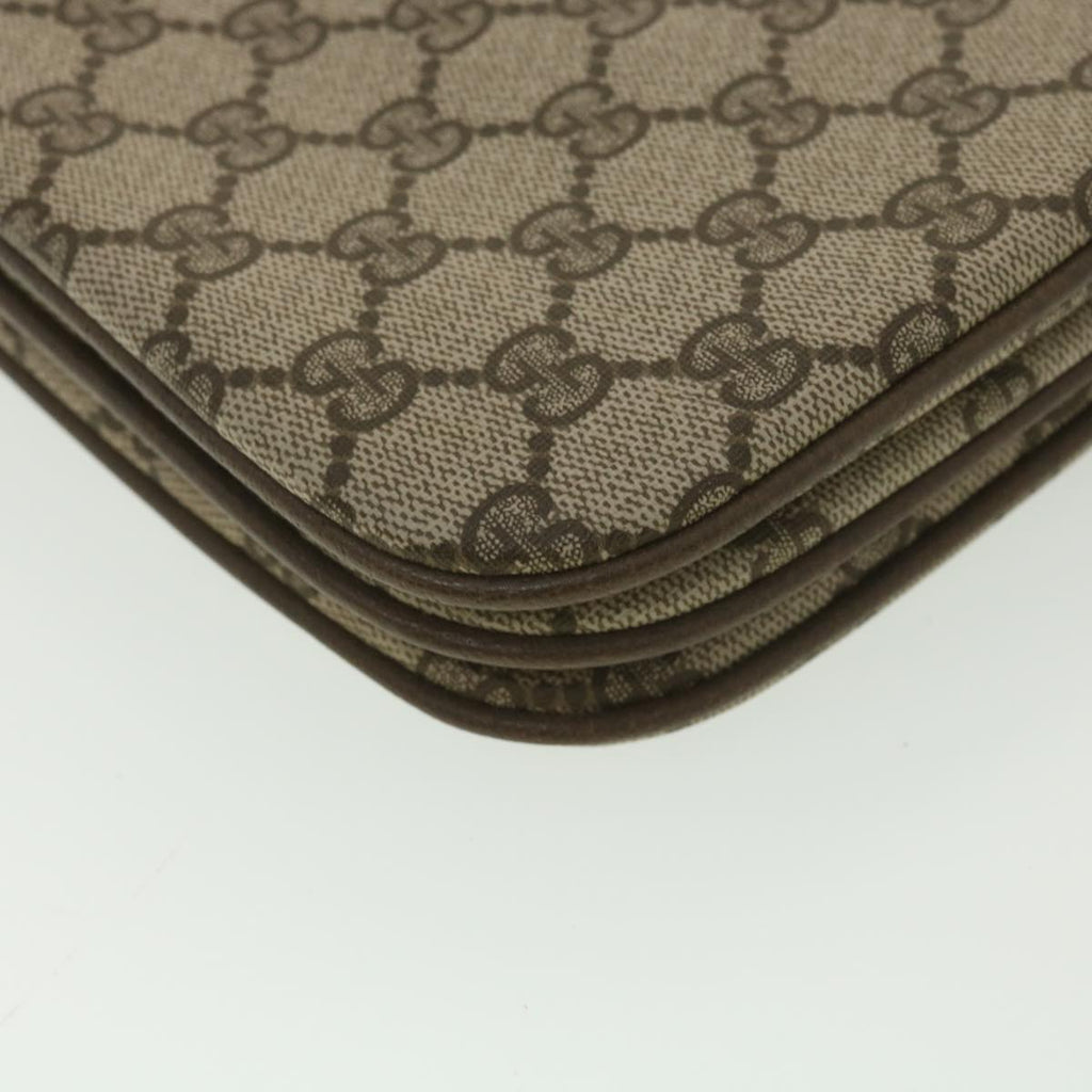 GUCCI GG Canvas Shoulder Bag PVC Leather Beige 0041060024 ro902