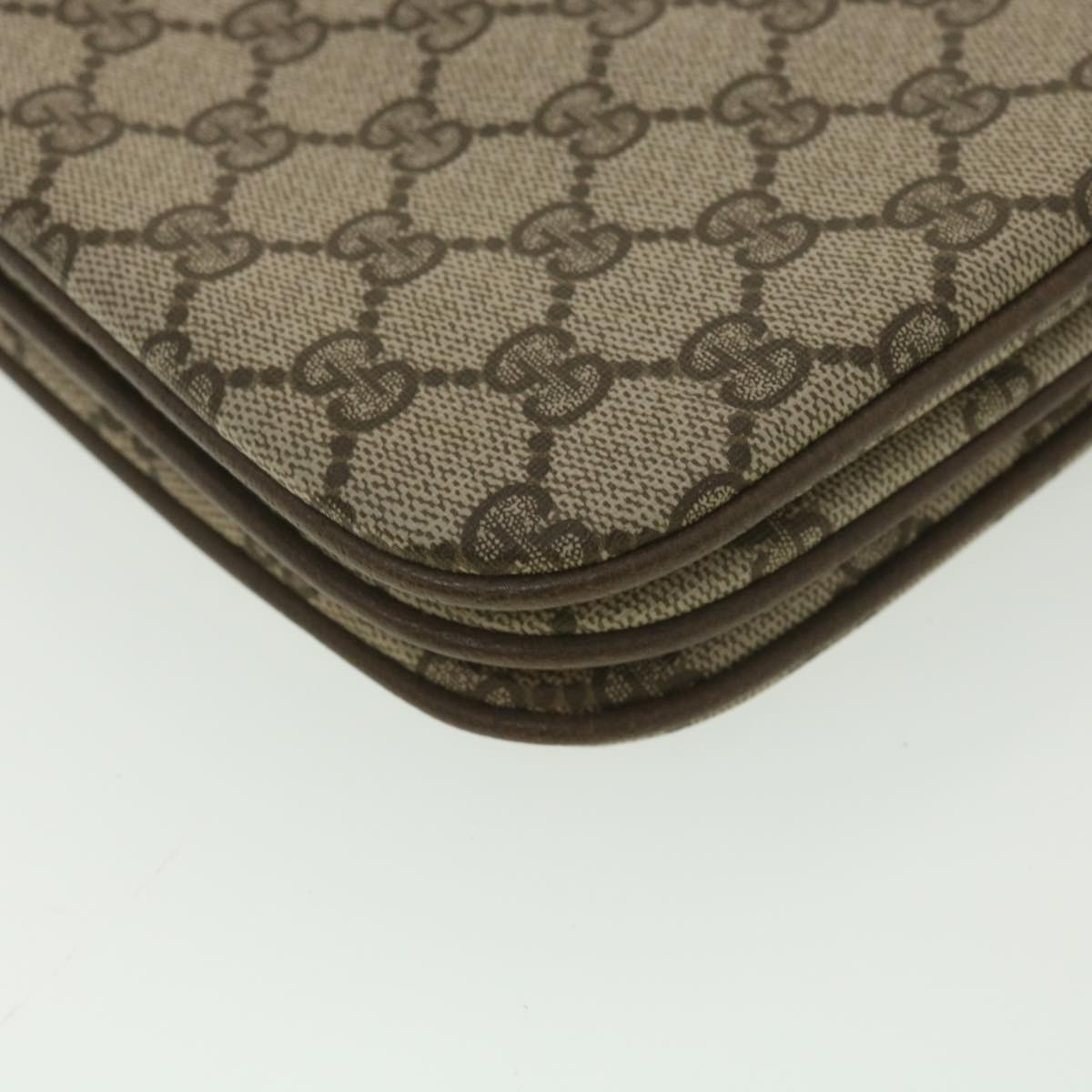 GUCCI GG Canvas Shoulder Bag PVC Leather Beige 0041060024 ro902