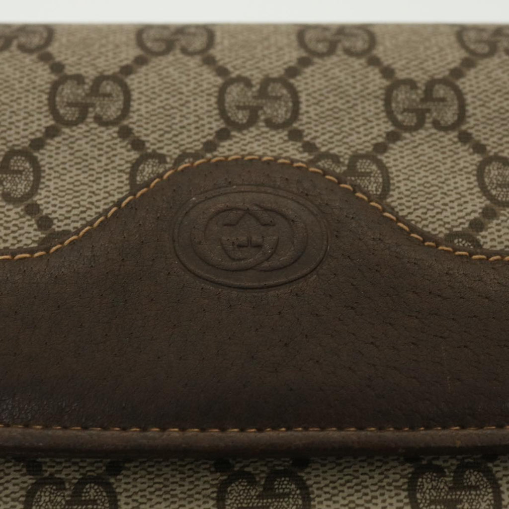 GUCCI GG Canvas Shoulder Bag PVC Leather Beige 0041060024 ro902