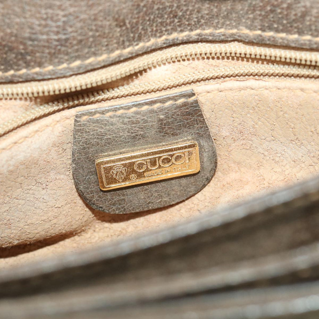 GUCCI GG Canvas Shoulder Bag PVC Leather Beige 0041060024 ro902