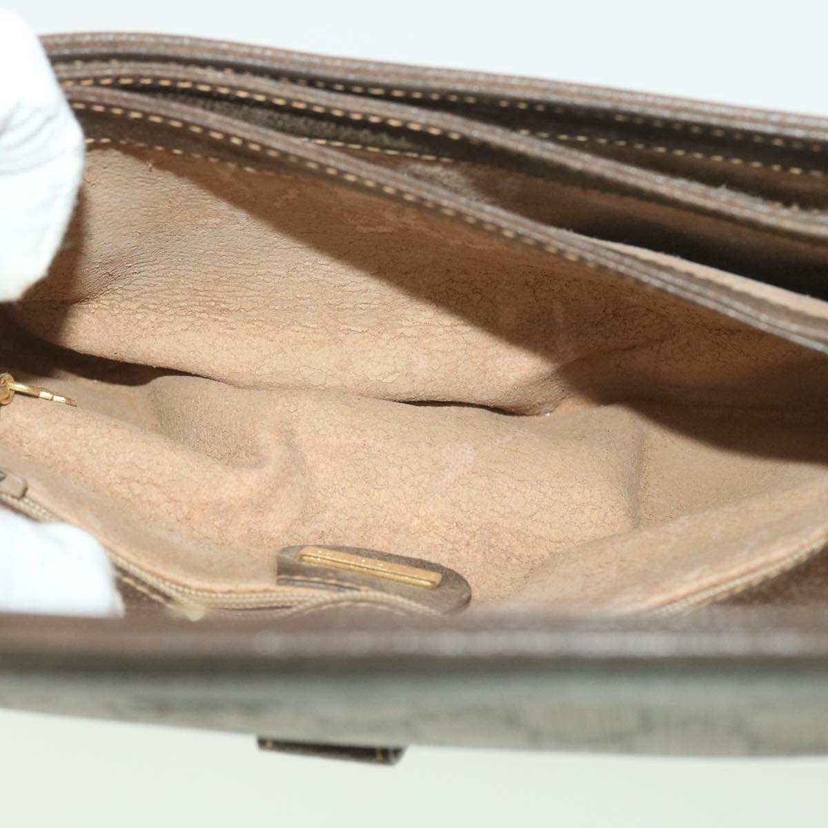 GUCCI GG Canvas Shoulder Bag PVC Leather Beige 0041060024 ro902