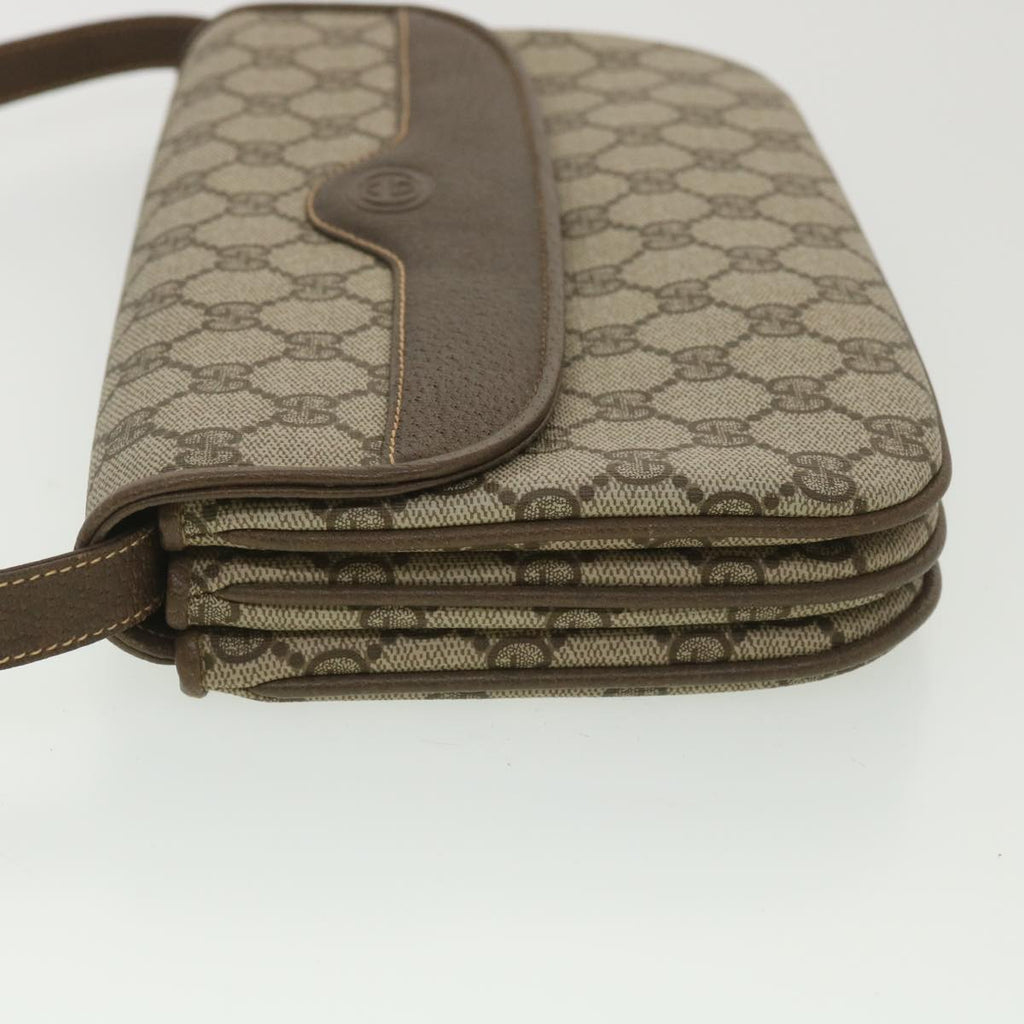 GUCCI GG Canvas Shoulder Bag PVC Leather Beige 0041060024 ro902