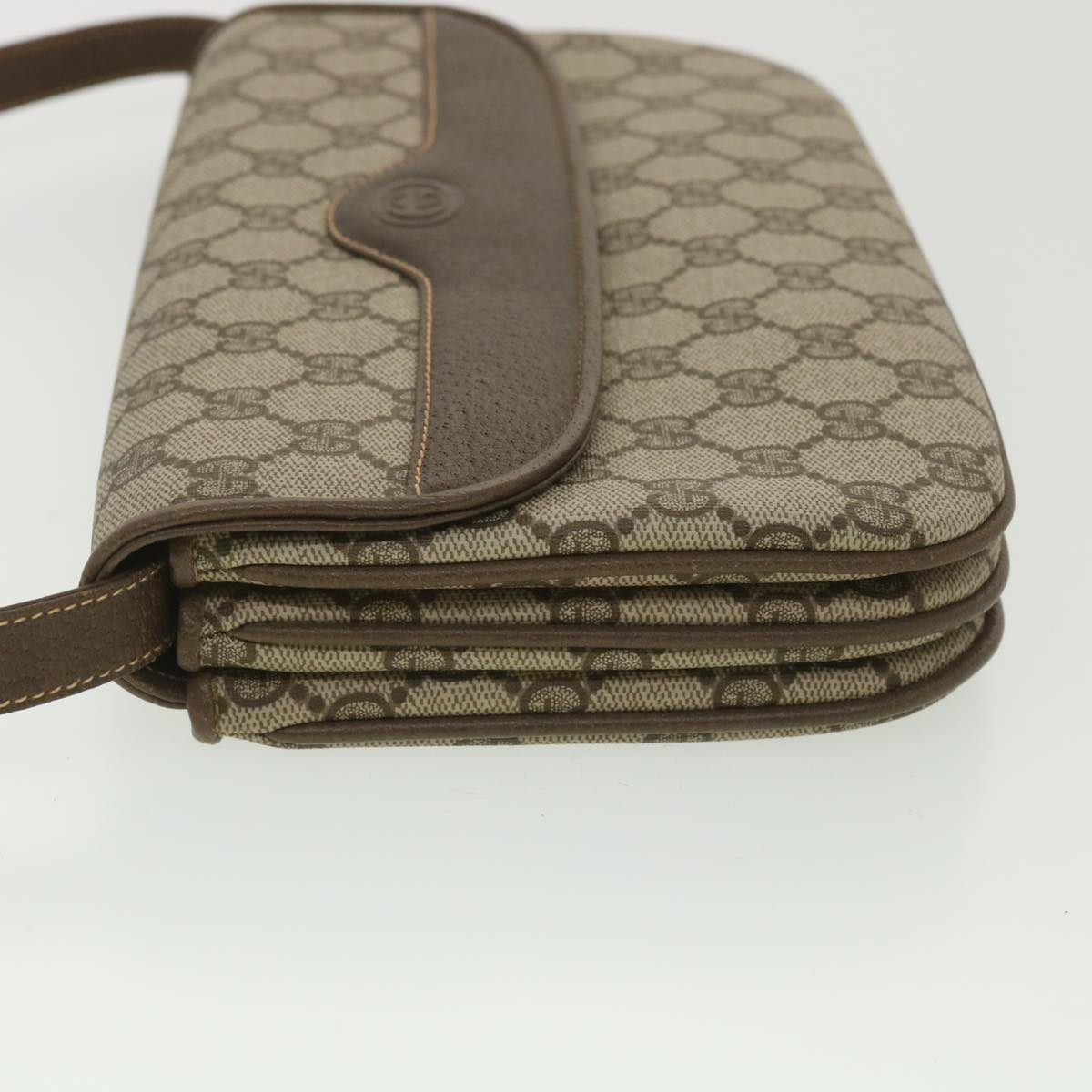GUCCI GG Canvas Shoulder Bag PVC Leather Beige 0041060024 ro902