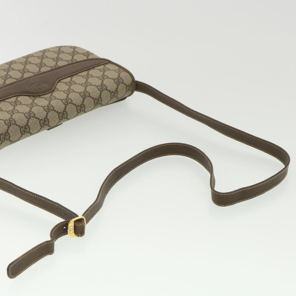 GUCCI GG Canvas Shoulder Bag PVC Leather Beige 0041060024 ro902
