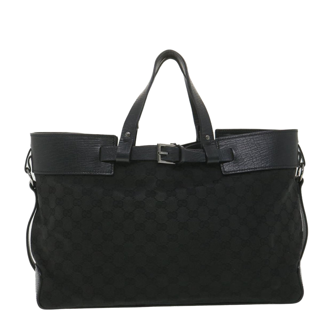 GUCCI GG Canvas Hand Bag Black 106251 ro912