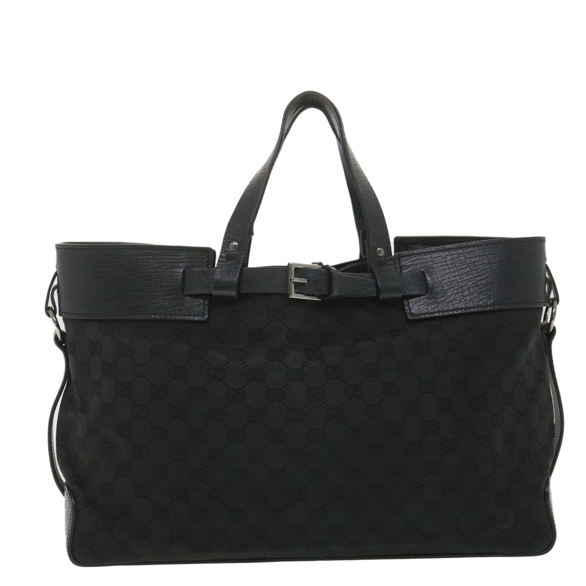 GUCCI GG Canvas Hand Bag Black 106251 ro912