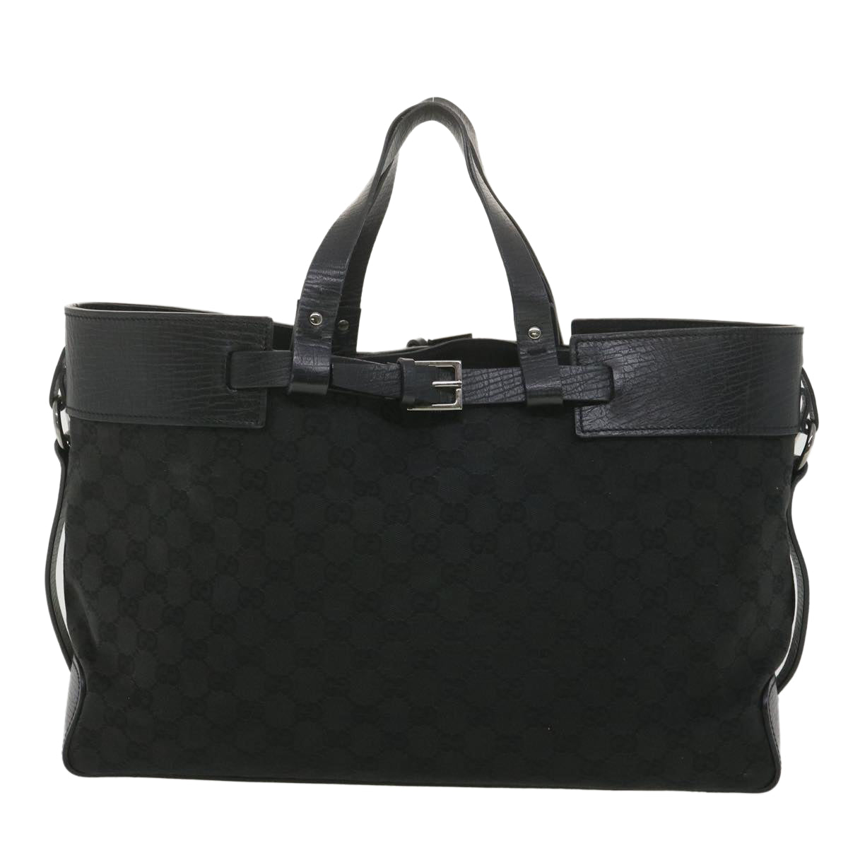 GUCCI GG Canvas Hand Bag Black 106251 ro912