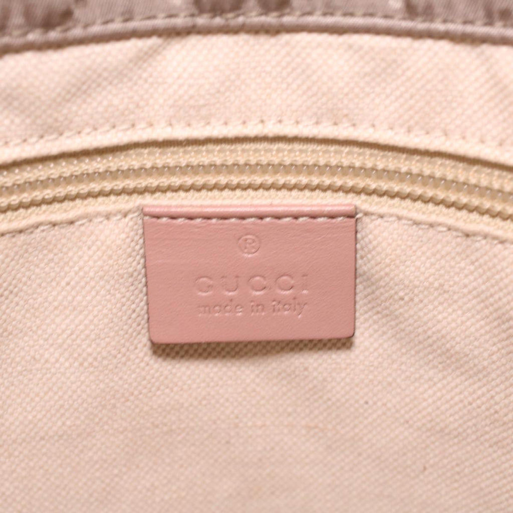 GUCCI GG Canvas Boston Bag Gray Pink 282439 ro917