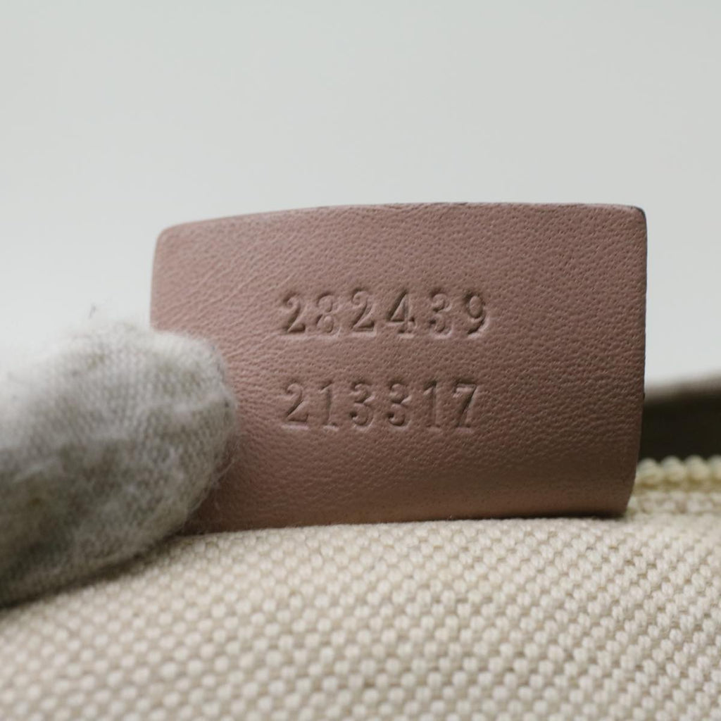 GUCCI GG Canvas Boston Bag Gray Pink 282439 ro917