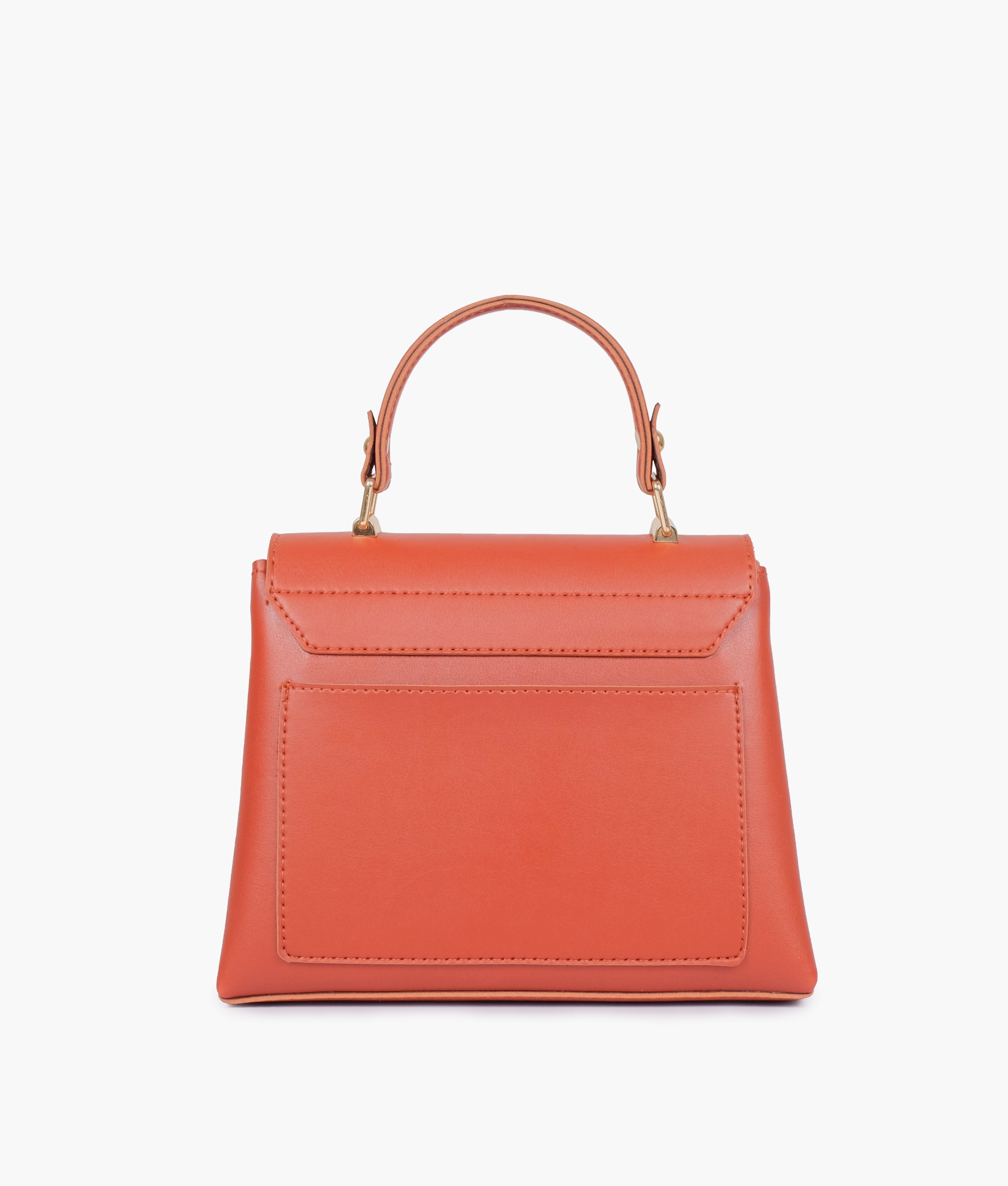 Rust mini top-handle bag