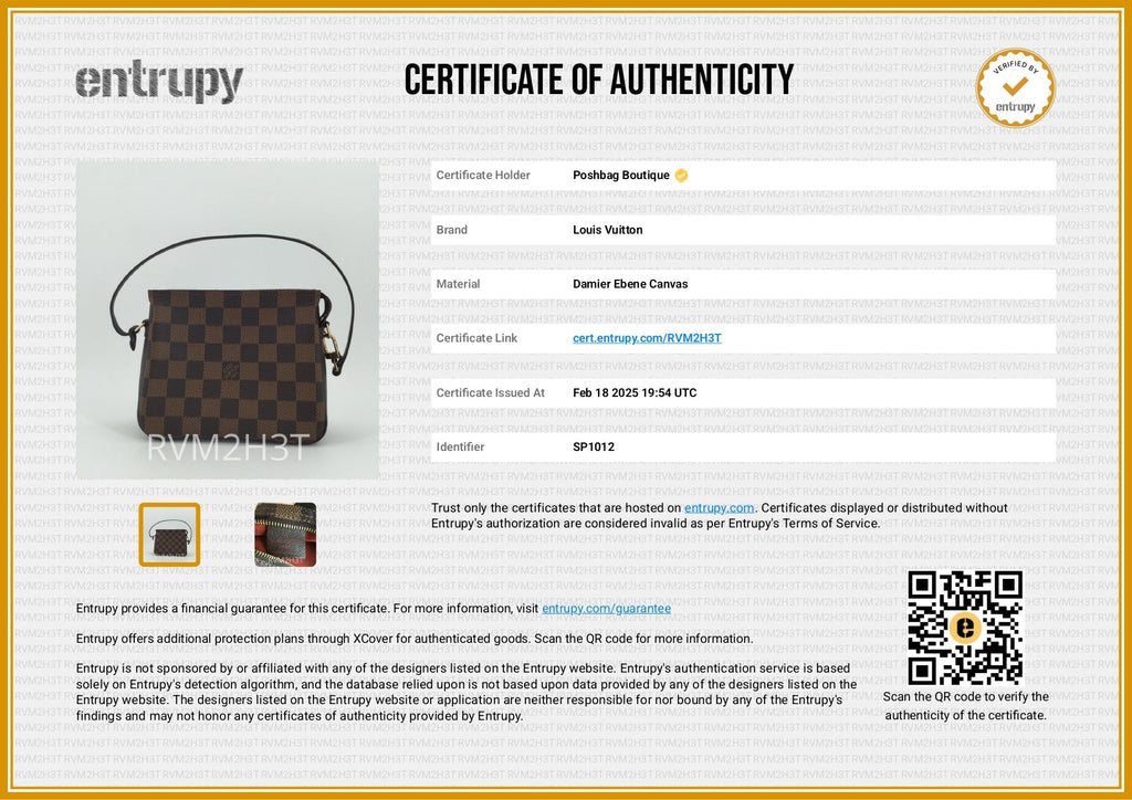 Louis Vuitto Trousse Damier Ebene Mini Bag