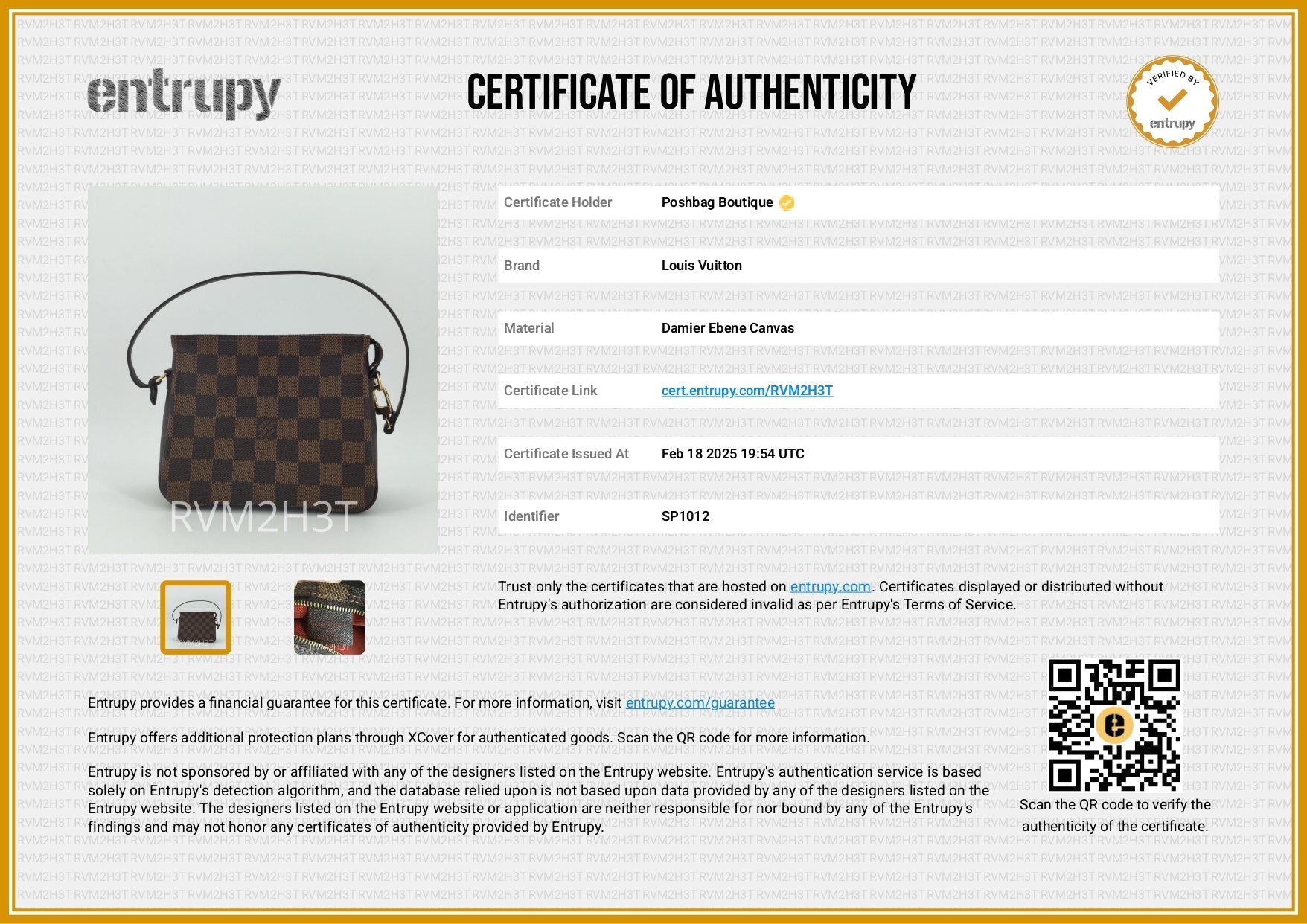 Louis Vuitto Trousse Damier Ebene Mini Bag