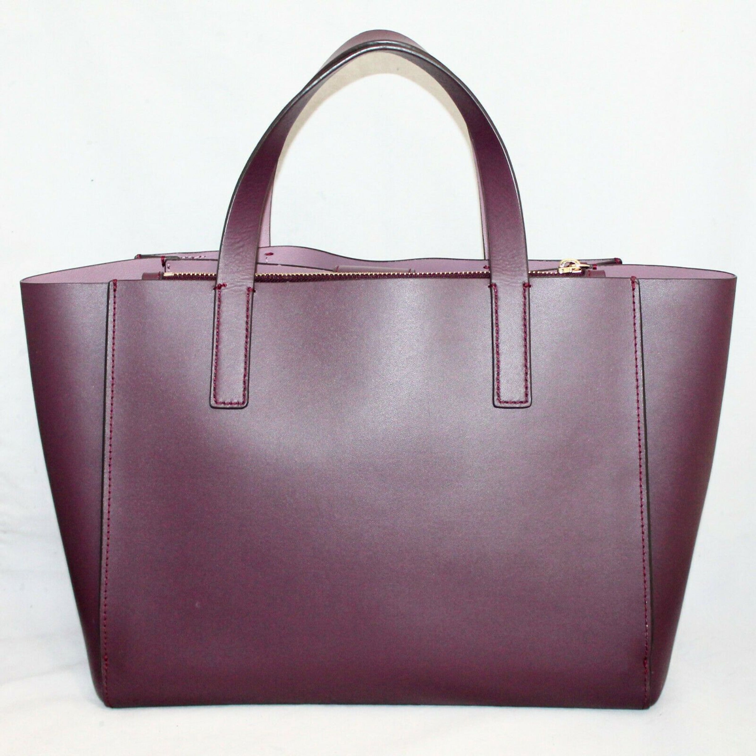 KATE SPADE NEW YORK Deep Purple Plum Putnam Drive Small Nelle Leather Tote Bag and Deep Plum Purple Braylon Putnam Drive Wallet