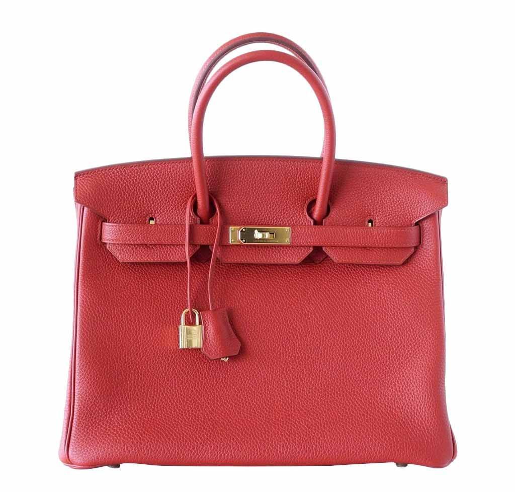 HermÃƒÆ’Ã‚Â¨s Birkin 35 Vermillion Togo Bag GHW
