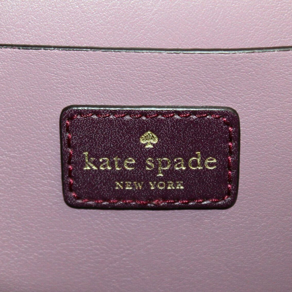 KATE SPADE NEW YORK Deep Purple Plum Putnam Drive Small Nelle Leather Tote Bag and Deep Plum Purple Braylon Putnam Drive Wallet