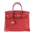 HermÃƒÆ’Ã‚Â¨s Birkin 25 Vermillion Bag GHW