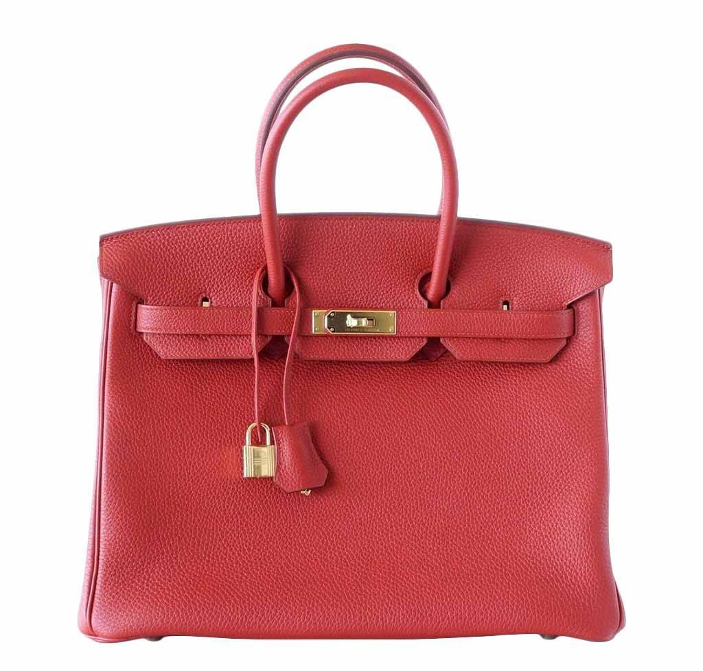 HermÃƒÆ’Ã‚Â¨s Birkin 25 Vermillion Bag GHW