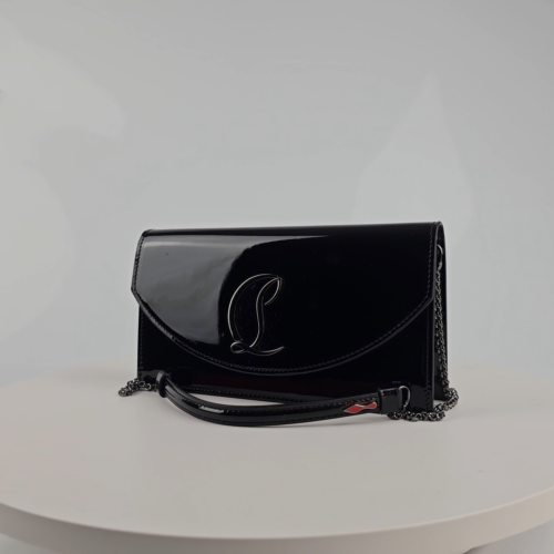 Christian Louboutin Women Small Loubi54 Logo Patent Leather Bag