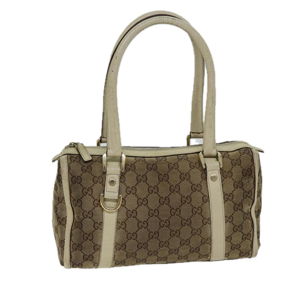 GUCCI GG Canvas Hand Bag Beige 130942 S1577