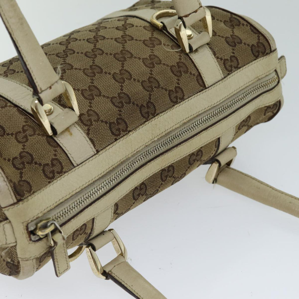 GUCCI GG Canvas Hand Bag Beige 130942 S1577