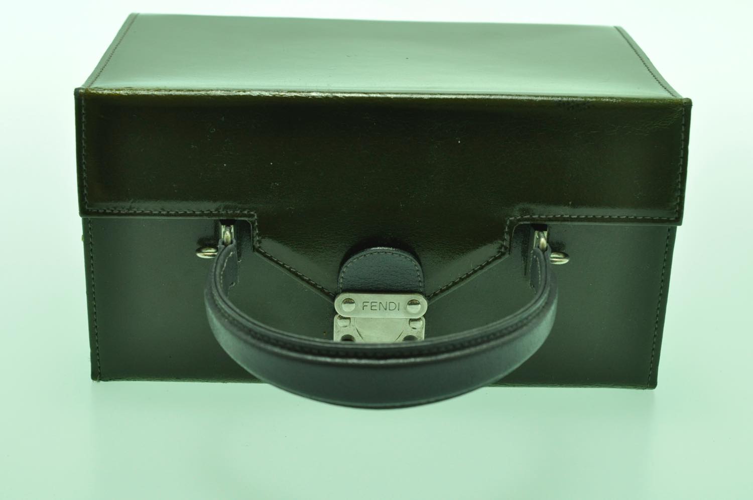 FENDI 2Way Green Hand Bag Green am1063s