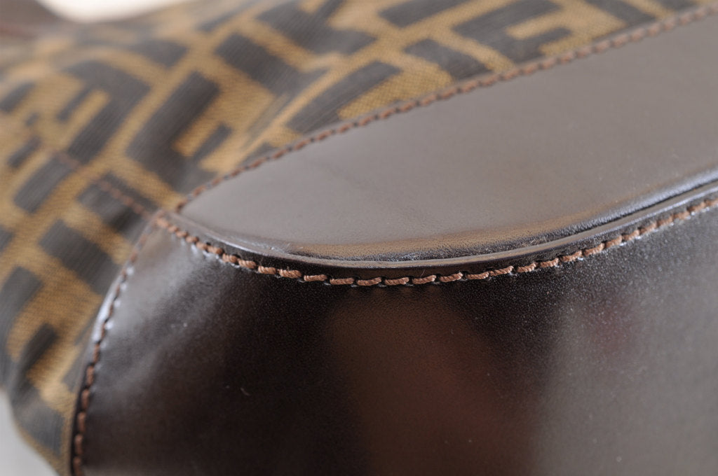 FENDI Zucca Canvas Tote Bag Brown am1300s