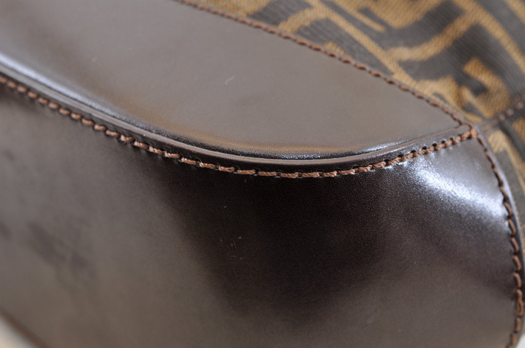 FENDI Zucca Canvas Tote Bag Brown am1300s